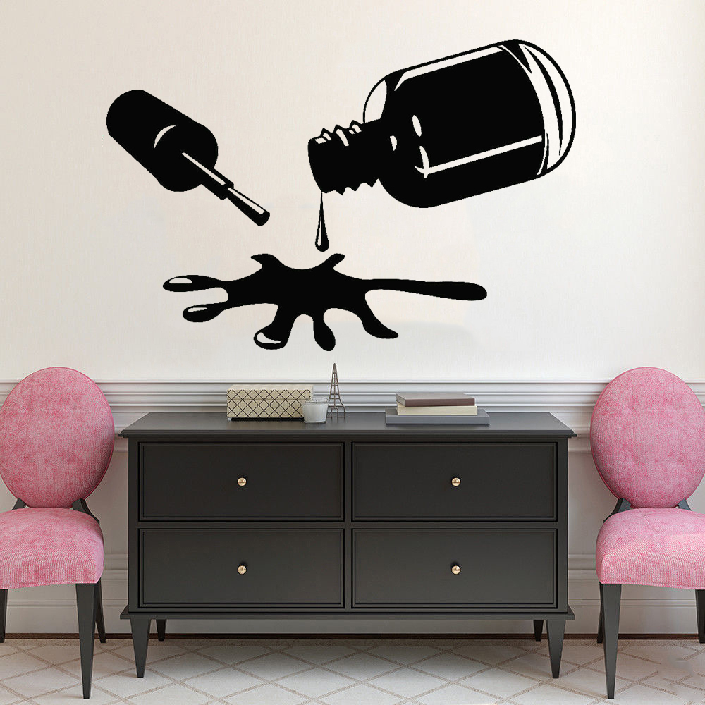 Pvc Panel Background - เล็บ Decals ผนังห้องนอนอุปกรณ์ตกแต่งเล็บมือร้านเสริมสวยพื้นหลังโมเดิร์นสติ๊กเกอร์ติดผนังที่ถอดออกได้ Z198