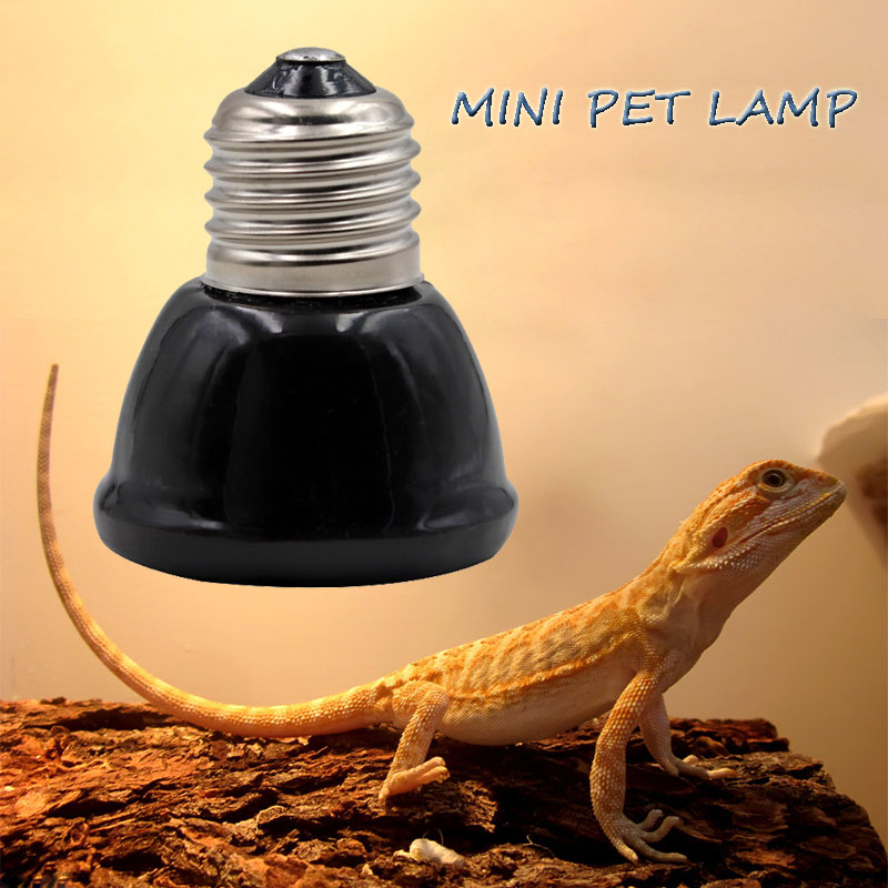 Ceramic Heat Emitter - สีดํา Mini สัตว์เลี้ยงโคมไฟความร้อนอินฟราเรดเซรามิค Emitter ความร้อนหลอดไฟสัตว์เลี้ยง Brooder