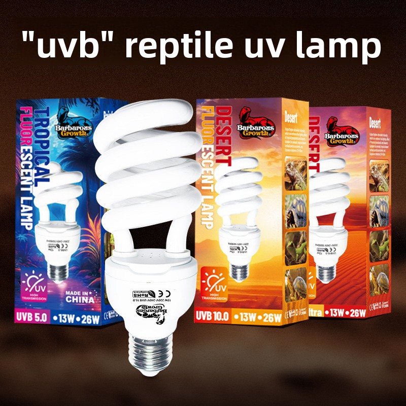 Vitamin D3 Reptile - หลอดไฟบาร์บารัส กรอว์ธ รีพไลท์ ยูวีบี 10.0 แสงเต็มสเปกตรัม