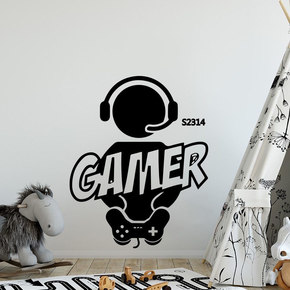 1 PC Gamer Wall Art Decal สําห - Glass Door Hinge บทวิจารณ์และราคา