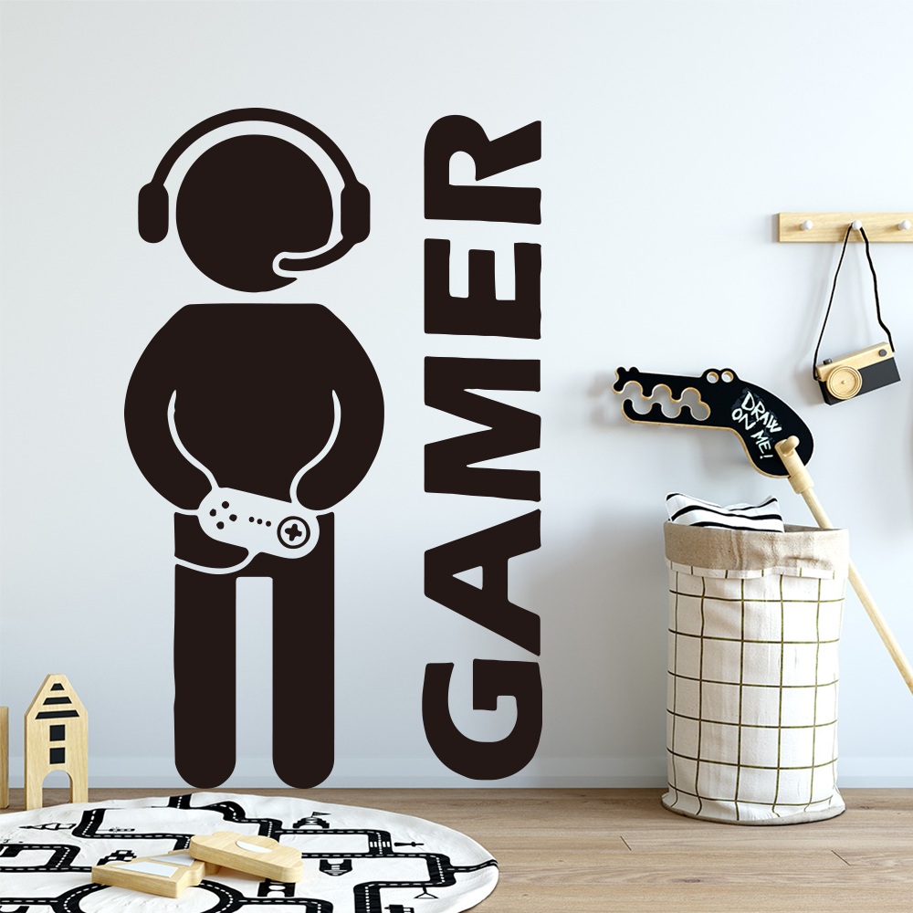 1 PC Gamer Wall Art Decal สําห - Glass Door Hinge บทวิจารณ์และราคา