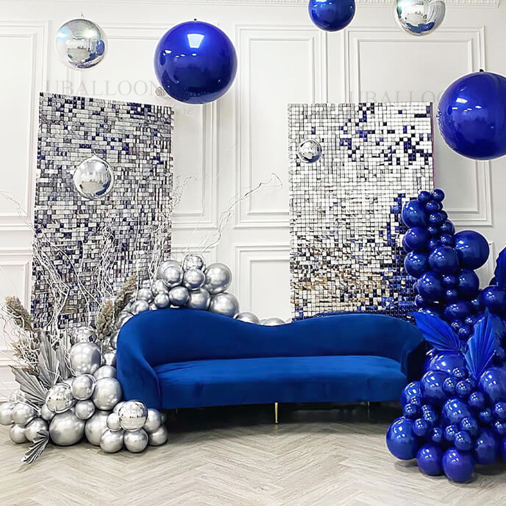 Silver Sequin Wall ฉากหลังแผง  - Pvc Panel Background บทวิจารณ์และราคา