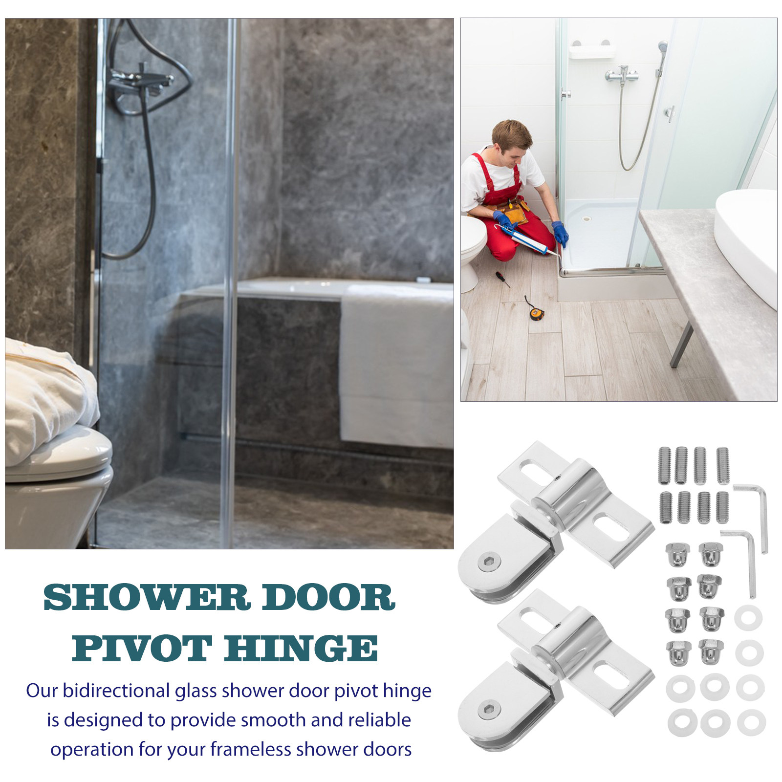 บานพับประตูห้องอาบน้ำ 2 ชุด สำ - Glass Door Hinge บทวิจารณ์และราคา